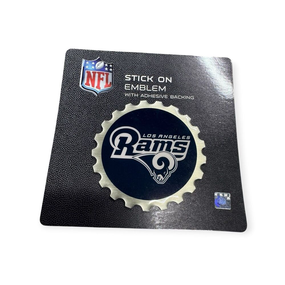 NFL Stick On Emblem LA Rams Adhesive Backing BNWT